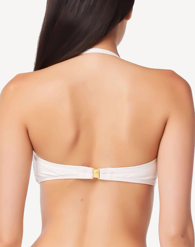 Glam Stand Braided Bandeau Bikini Top#color_white