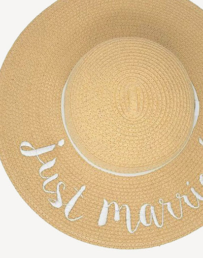 Women's Just Married Hat#color_tan
