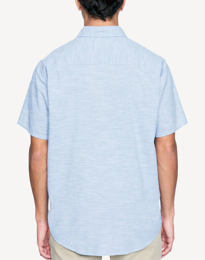 One & Only Stretch Short Sleeve Shirt#color_blue-oxford