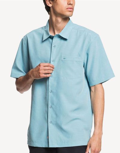 Quiksilver Waterman Centinela 4 Short Sleeve Shirt#color_blue