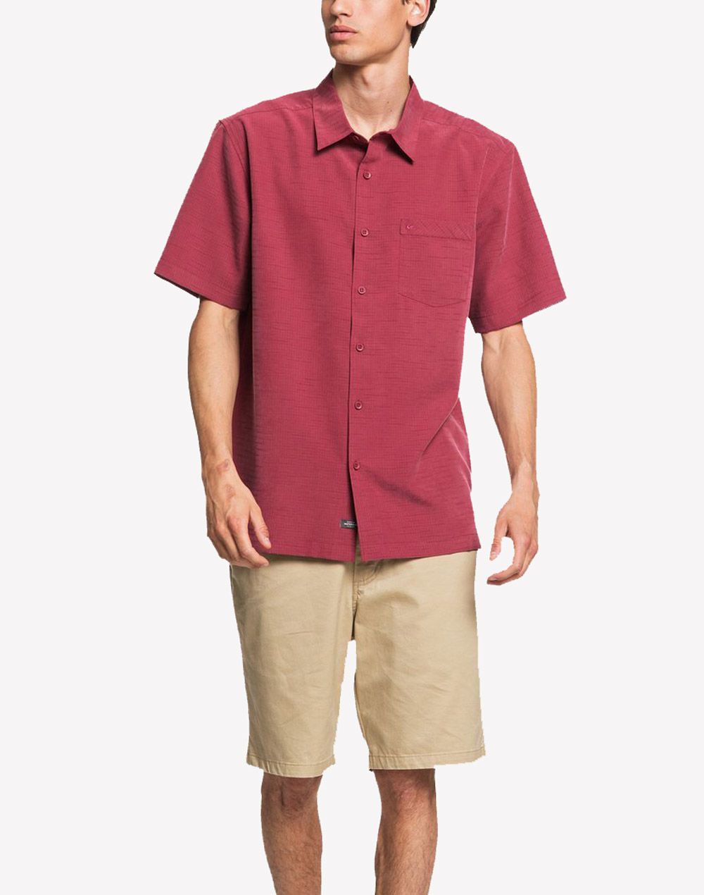 Quiksilver Waterman Quiksilver Waterman Centinela 4 Short Sleeve Shirt#color_red