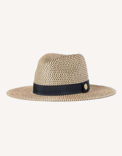 Women's Dakota Panama Hat#color_black-tan