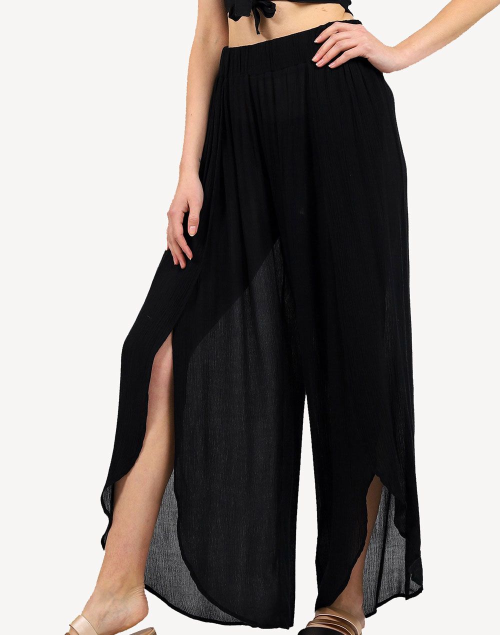 Koy Miami Split Leg Pant#color_black