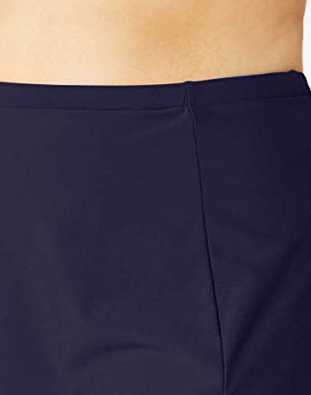 Penbrooke Side Slit Full Figure Skirt Bottom#color_navy