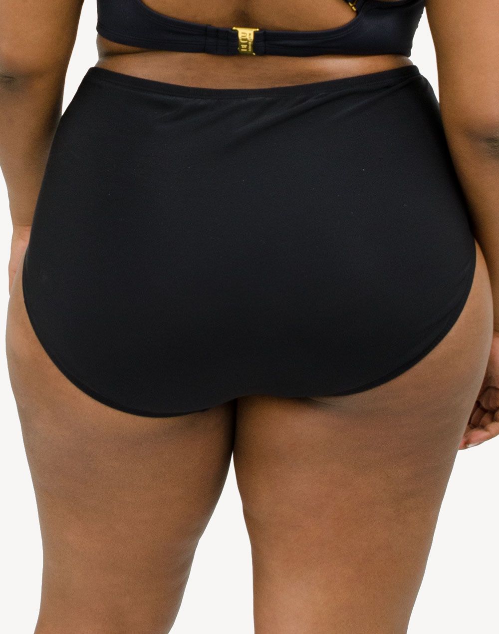Penbrooke Shir Full Figure Tummy Control Panty Bikini Bottom#color_black