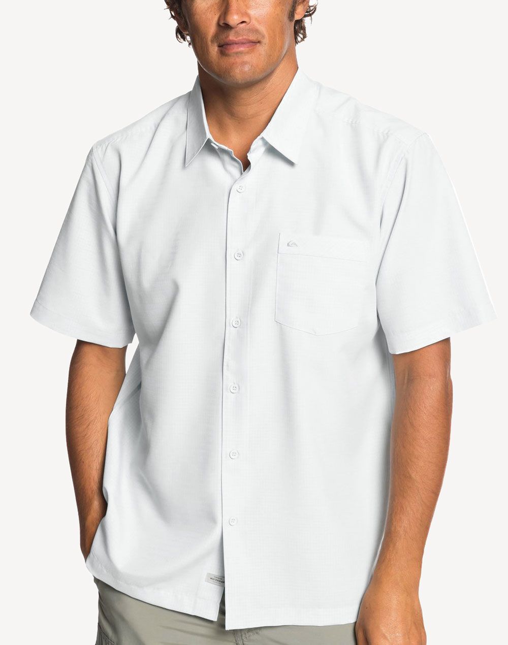 Quiksilver Waterman Centinela 4 Short Sleeve Shirt#color_white