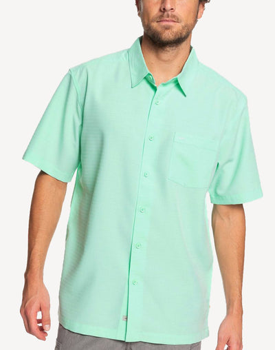 Quiksilver Waterman Centinela 4 Short Sleeve Shirt#color_green