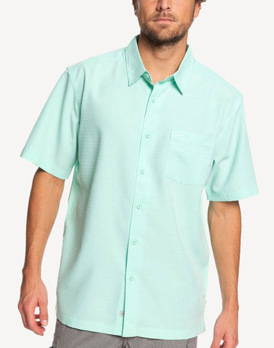 Quiksilver Waterman Centinela 4 Short Sleeve Shirt#color_aqua