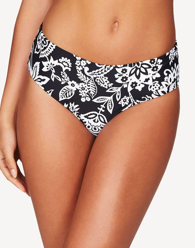 Sea Level Lotus Mid Bikini Bottom#color_black