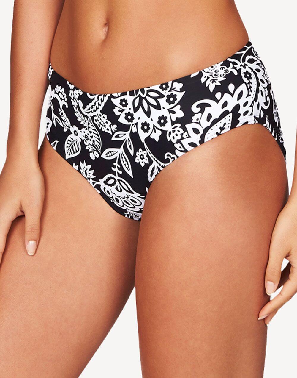 Sea Level Lotus Mid Bikini Bottom#color_black