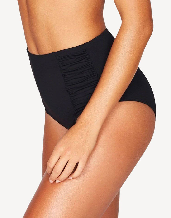 Sea Level Essentials Gather Side High Waist Bikini Bottm