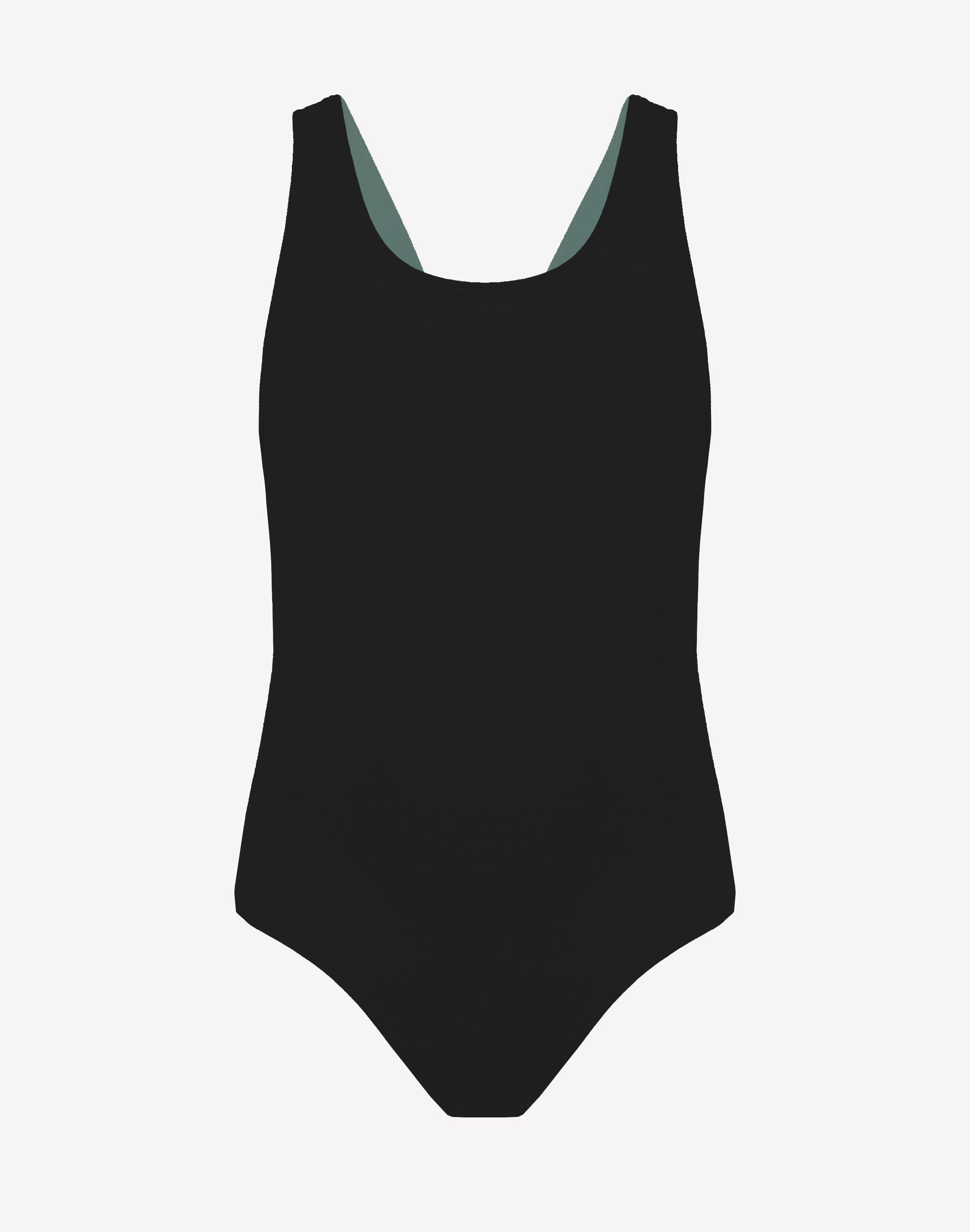 Girls Solid Vaporback Poly One Piece