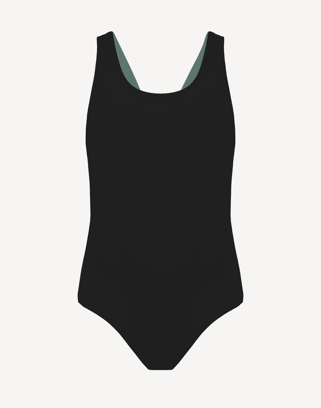 Girls Solid Vaporback Poly One Piece