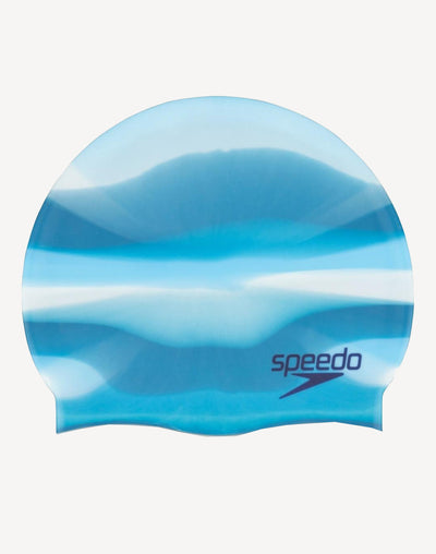 Elastomeric Printed Swim Cap#color_blue
