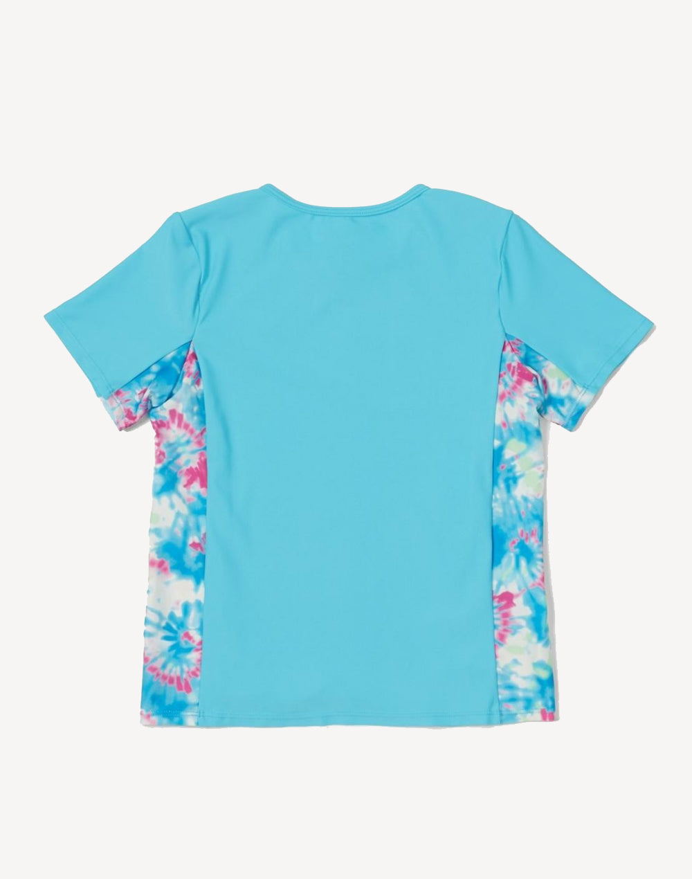 Girls Short Sleeve Printed Splice Rashguard