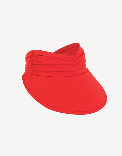 Women's Polyester 4.5" UPF 50+ Visor#color_red