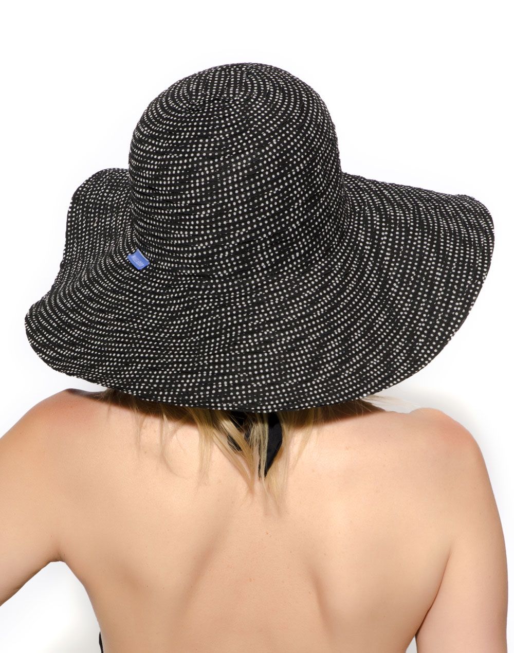 Wallaroo Women's Scrunchie Dot Hat#color_black